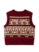 Gilet per bambina Bonpoint Kids rosso con decorazione ricamata W06GCAK00016 952A BONPOINT KIDS 