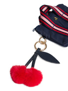 Portachiavi per bambina Bonpoint Kids blu con motivo ciliegie W06GDIL00001 051 BONPOINT KIDS 