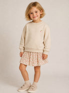 Abito per bambina Bonpoint Kids beige con motivo ciliegie W06GDRK00006 160A BONPOINT KIDS 