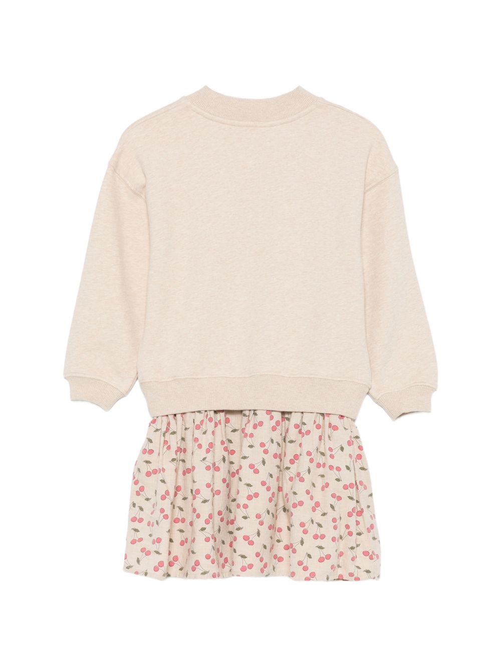Abito per bambina Bonpoint Kids beige con motivo ciliegie W06GDRK00006 160A BONPOINT KIDS 