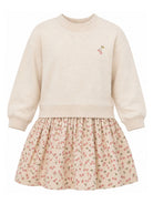 Abito per bambina Bonpoint Kids beige con motivo ciliegie W06GDRK00006 160A BONPOINT KIDS 