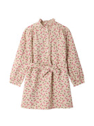 Abito per bambina Bonpoint Kids beige con stampa Cherry all-over W06GDRW00016 609 BONPOINT KIDS 