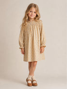 Abito per bambina Bonpoint Kids beige con motivo Cherry all-over W06GDRW00017 360A BONPOINT KIDS 