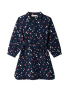 Abito per bambina Bonpoint Kids blu con stampa a fiori all-over W06GDRW00018 580 BONPOINT KIDS 
