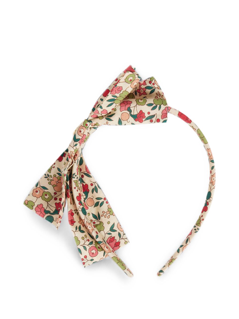 Cerchietto per capelli per bambina Bonpoint Kids beige con stampa a fiori W06GHAW00009 524 BONPOINT KIDS 