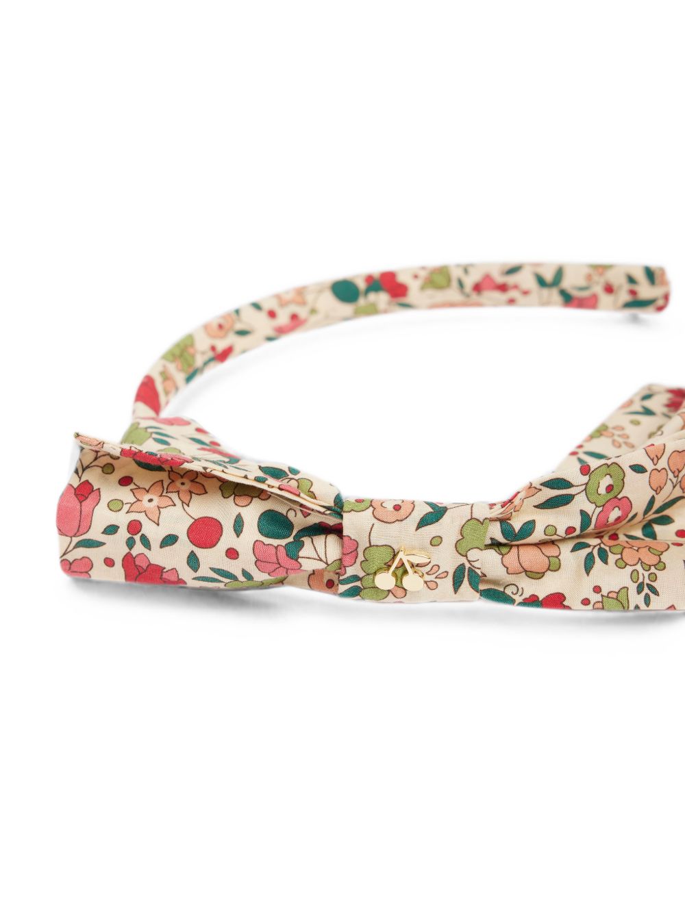 Cerchietto per capelli per bambina Bonpoint Kids beige con stampa a fiori W06GHAW00009 524 BONPOINT KIDS 