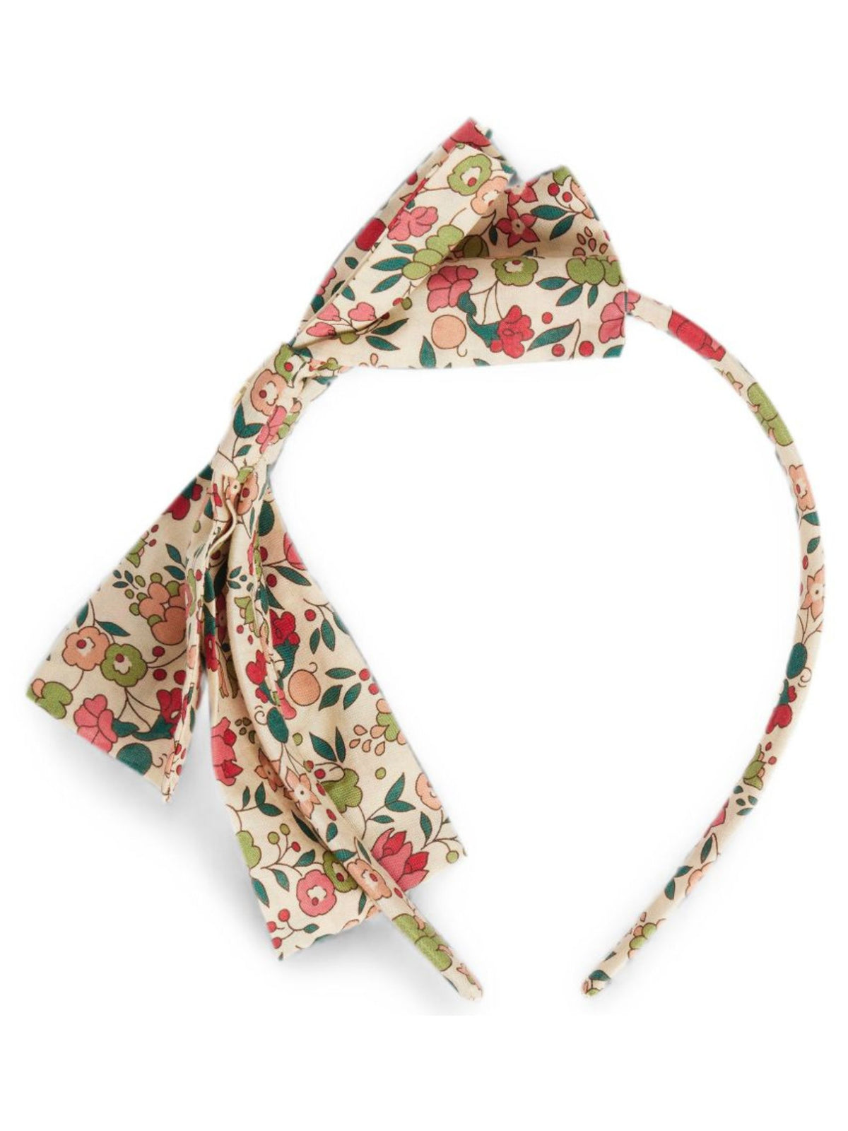 Cerchietto per capelli per bambina Bonpoint Kids beige con stampa a fiori W06GHAW00009 524 BONPOINT KIDS 