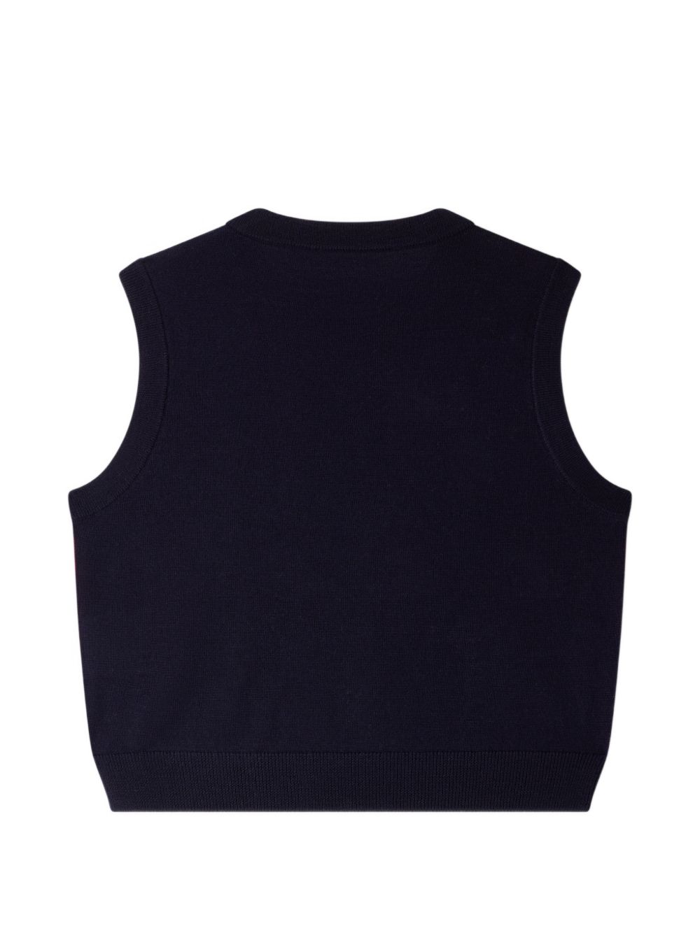 Gilet per bambina Bonpoint Kids blu con intarsi con rombi W06GJUK00004 970A BONPOINT KIDS 