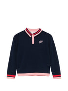 Maglione per bambino Bonpoint Kids blu con design lavorato a maglia W06GJUK00005 070 BONPOINT KIDS 