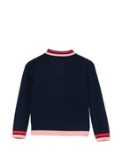 Maglione per bambina Bonpoint Kids blu con design lavorato a maglia W06GJUK00005 070 BONPOINT KIDS 