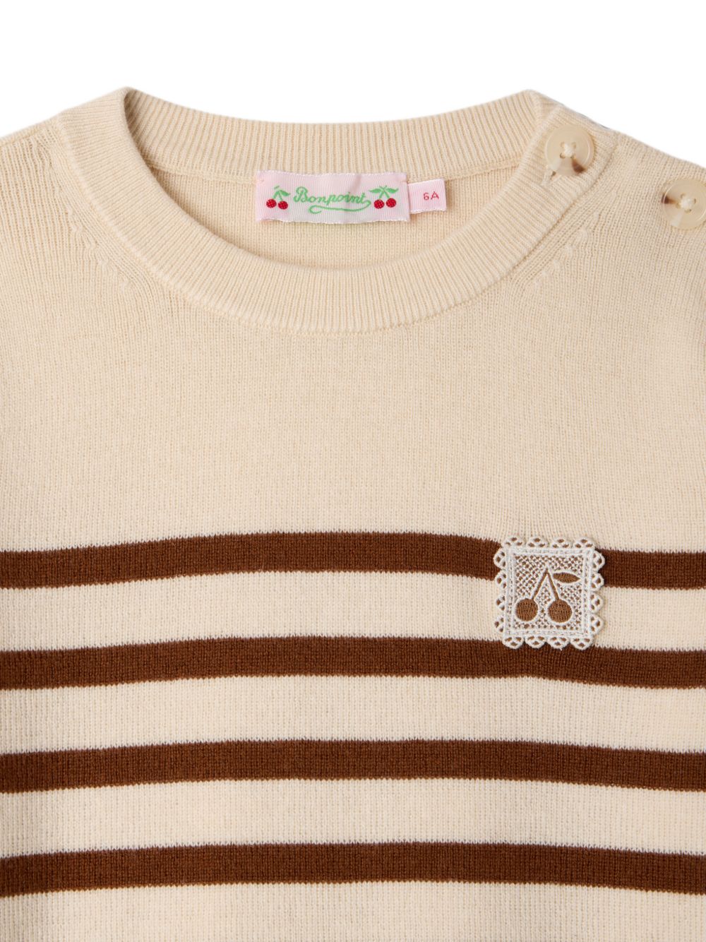 Maglione Marlisa per bambina Bonpoint Kids beige con design a righe orizzontali W06GJUK00007 203A BONPOINT KIDS 