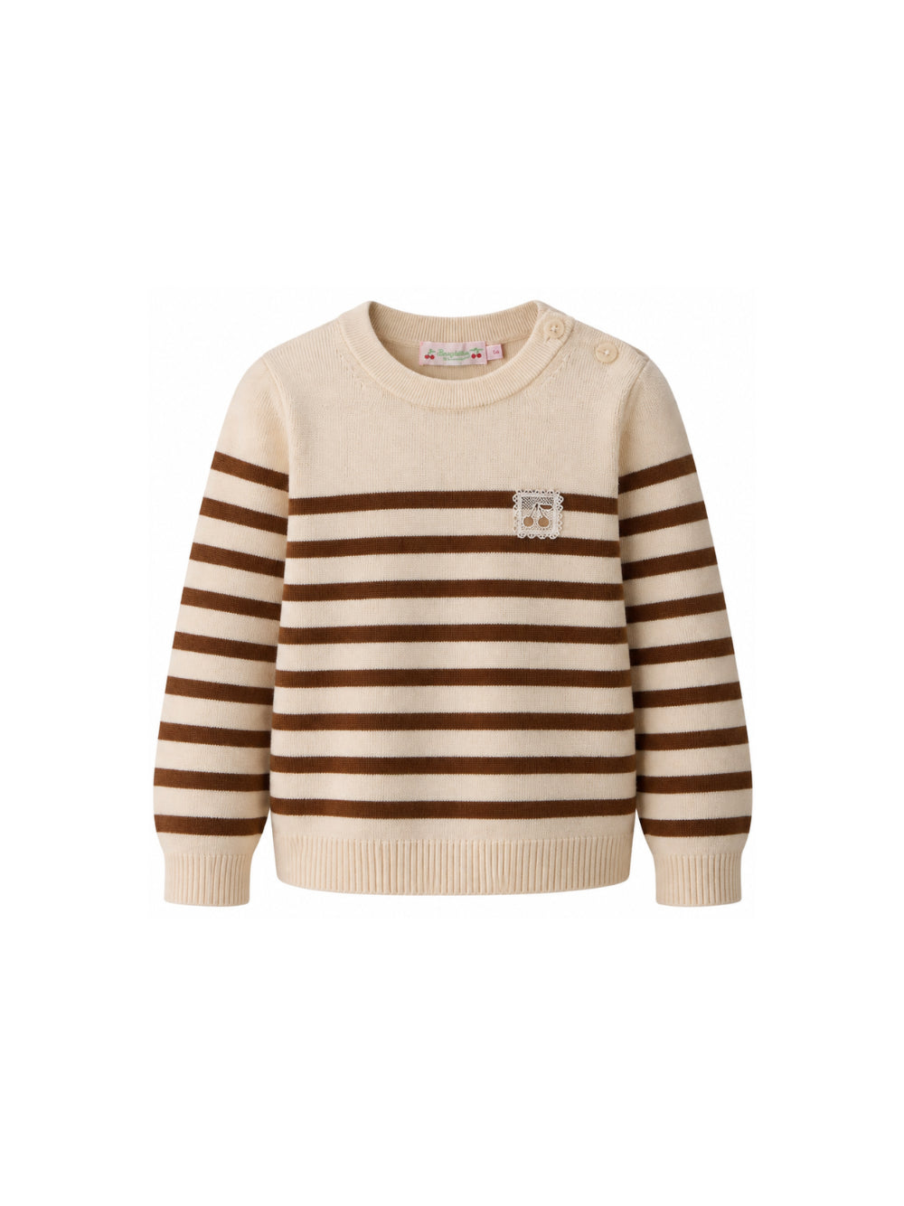 Maglione Marlisa per bambina Bonpoint Kids beige con design a righe orizzontali W06GJUK00007 203A BONPOINT KIDS 