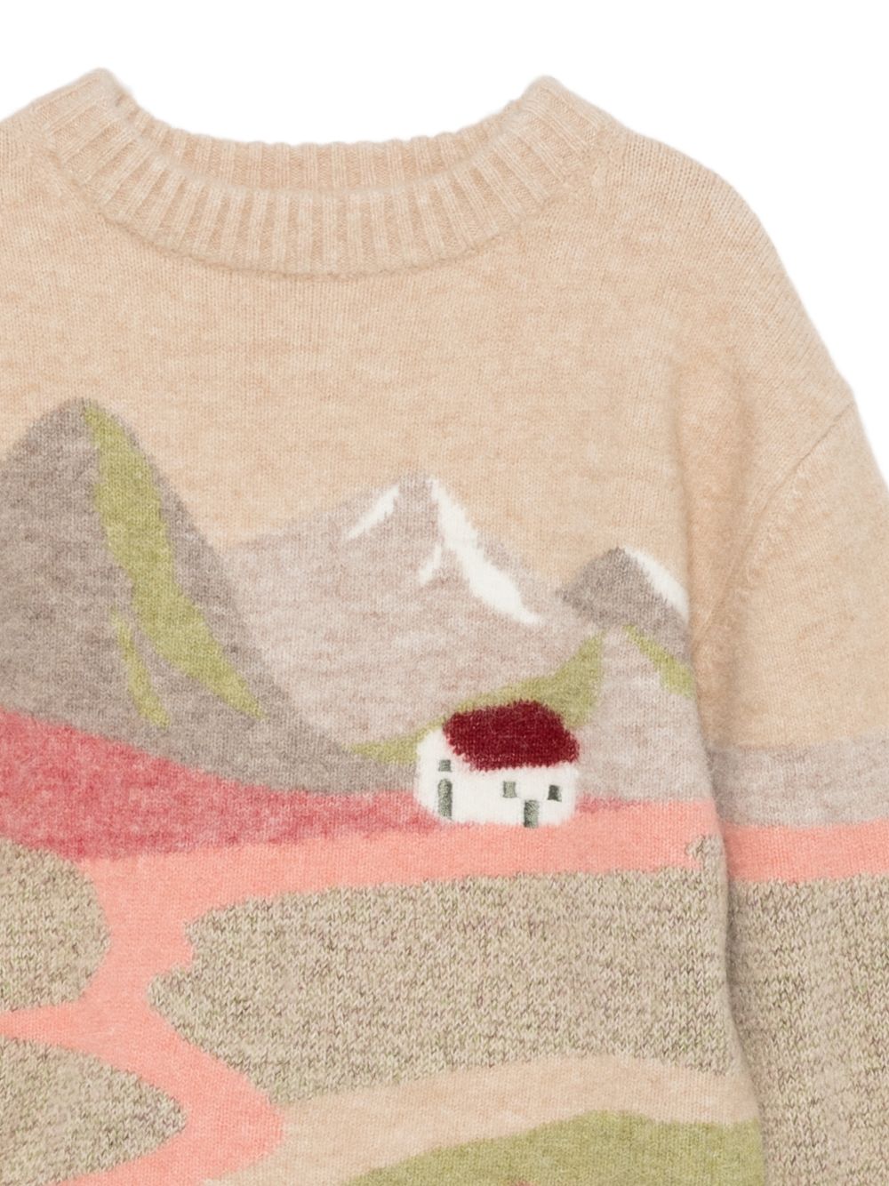 Maglione per bambina Bonpoint Kids beige con decorazione a intarsio W06GJUK00010 960A BONPOINT KIDS 