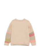 Maglione per bambina Bonpoint Kids beige con decorazione a intarsio W06GJUK00010 960A BONPOINT KIDS 