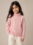 Maglione per bambina Bonpoint Kids rosa a collo alto W06GJUK00017 021A BONPOINT KIDS 
