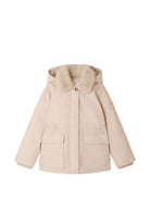 Capotto per bambina Bonpoint Kids beige con colletto in pelliccia sintetica W06GOUW00011 060B BONPOINT KIDS 
