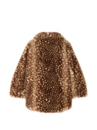 Cappotto per bambina Bonpoint Kids marrone con stampa a pois W06GOUW00012 667B BONPOINT KIDS 