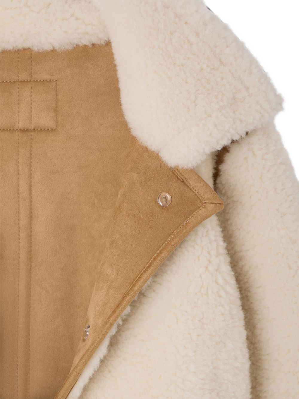 Cappotto per bambina Bonpoint Kids beige con trama effetto shearling W06GOUW00019 067B BONPOINT KIDS 