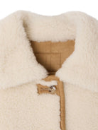 Cappotto per bambina Bonpoint Kids beige con trama effetto shearling W06GOUW00019 067B BONPOINT KIDS 