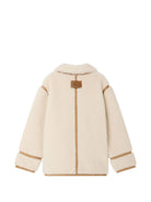Cappotto per bambina Bonpoint Kids beige con trama effetto shearling W06GOUW00019 067B BONPOINT KIDS 