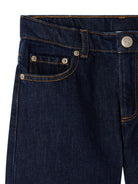 Jeans per bambina Bonpoint Kids blu con cuciture a contrasto W06GPAW00005 078 BONPOINT KIDS 