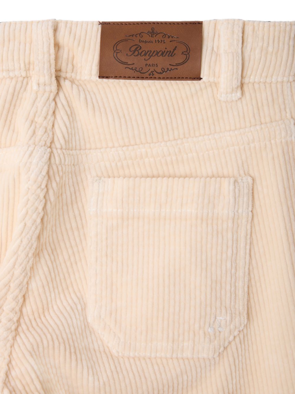 Pantaloni Minalie per bambina Bonpoint Kids bianchi con trama a coste W06GPAW00012 004 BONPOINT KIDS 