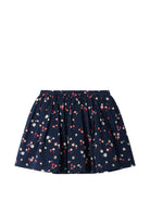 Gonna per bambina Bonpoint Kids blu con stampa a fiori W06GSKW00006 580 BONPOINT KIDS 