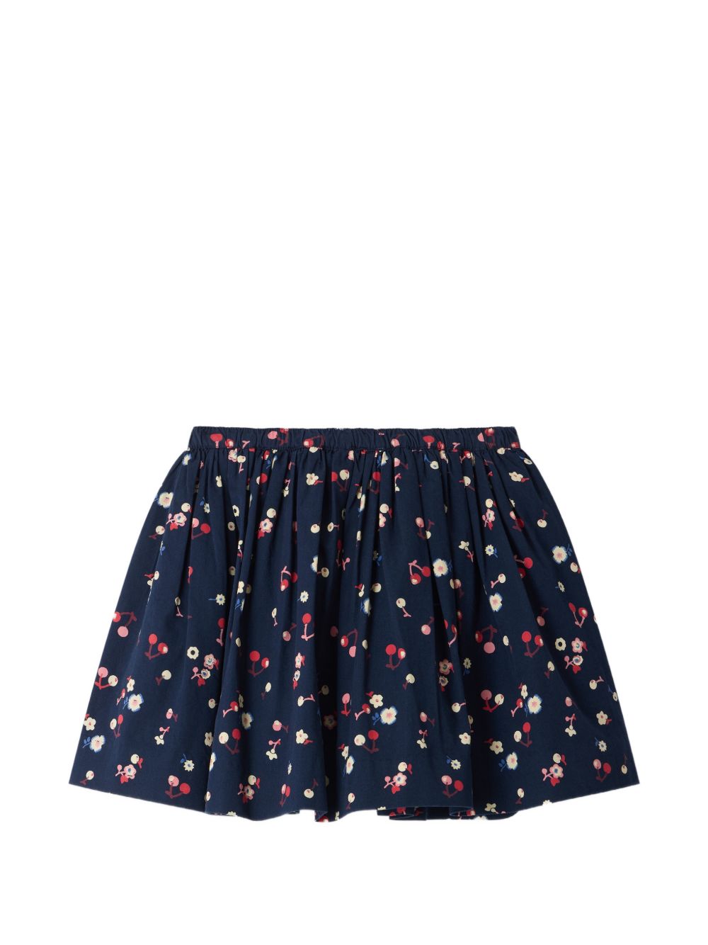 Gonna per bambina Bonpoint Kids blu con stampa a fiori W06GSKW00006 580 BONPOINT KIDS 