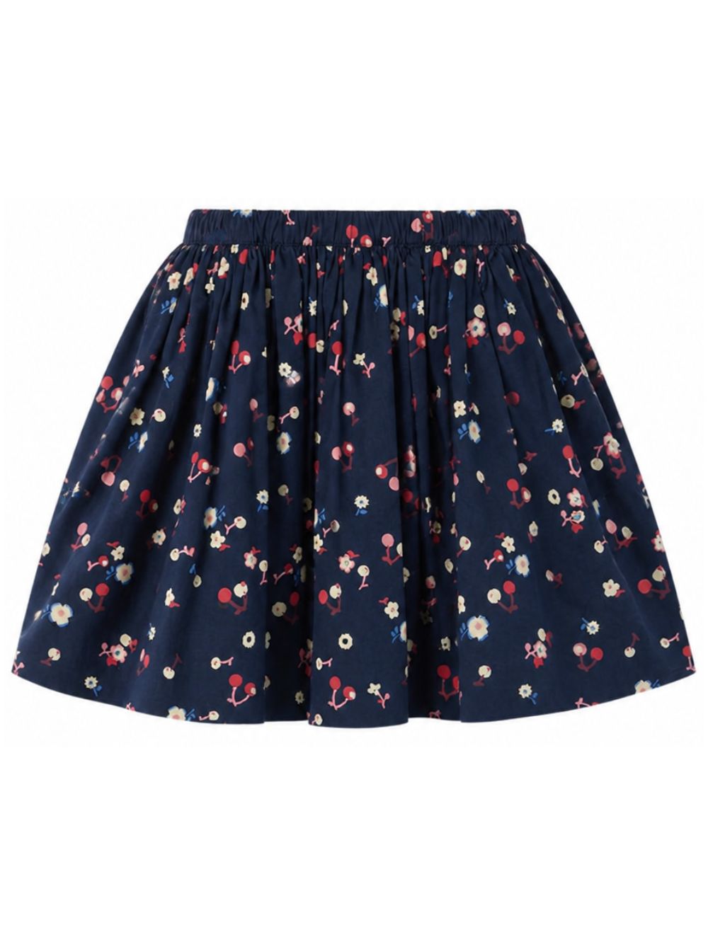 Gonna per bambina Bonpoint Kids blu con stampa a fiori W06GSKW00006 580 BONPOINT KIDS 
