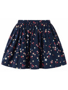 Gonna per bambina Bonpoint Kids blu con stampa a fiori W06GSKW00006 580 BONPOINT KIDS 