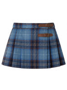 Gonna per bambina Bonpoint Kids blu con motivo tartan W06GSKW00007 470 BONPOINT KIDS 