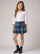 Gonna per bambina Bonpoint Kids blu con motivo tartan W06GSKW00007 470 BONPOINT KIDS 