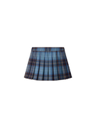 Gonna per bambina Bonpoint Kids blu con motivo tartan W06GSKW00007 470 BONPOINT KIDS 