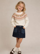 Gonna per bambina Bonpoint Kids denim con stampa a quadretti W06GSKW00015 178 BONPOINT KIDS 