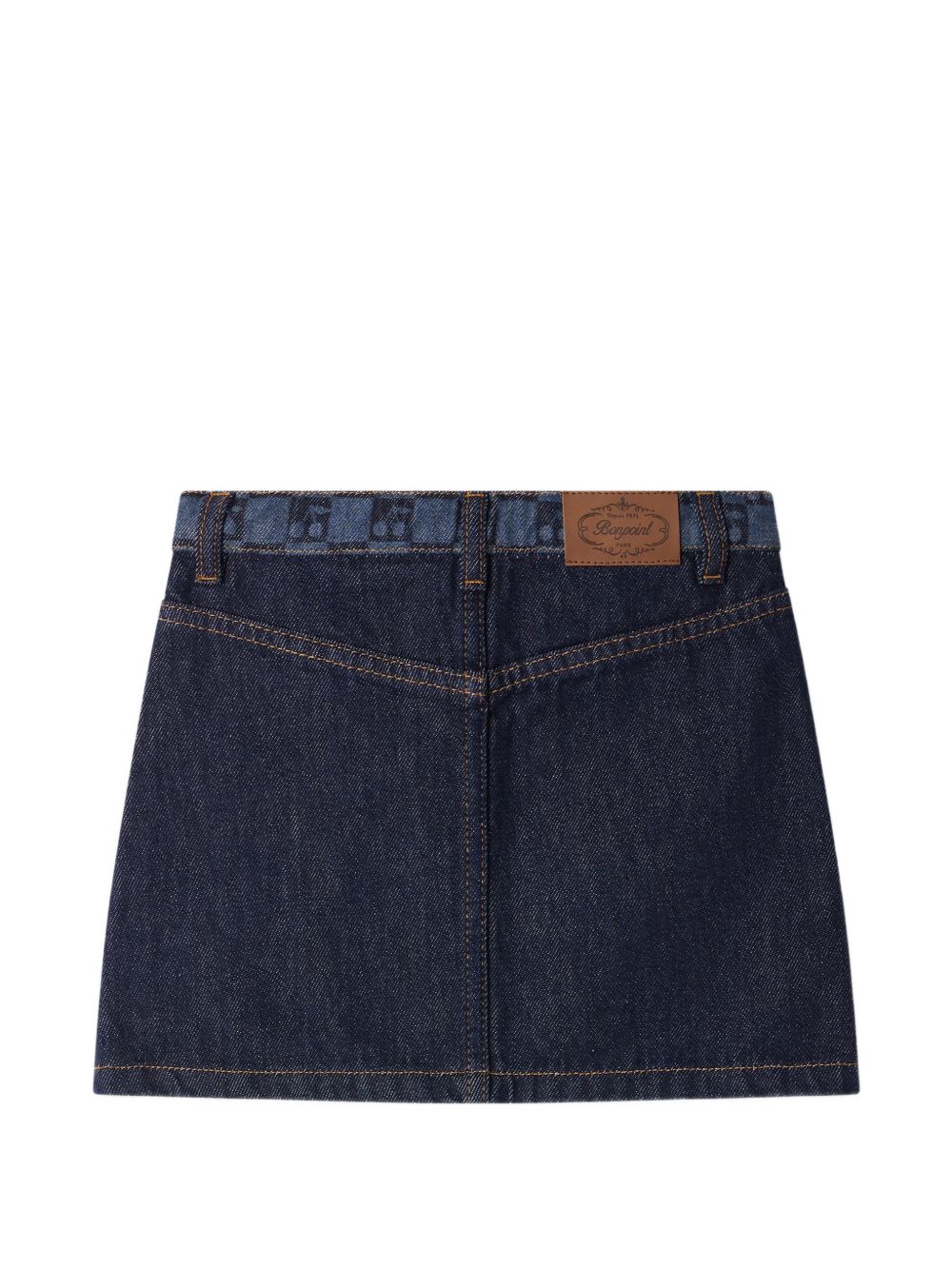 Gonna per bambina Bonpoint Kids denim con stampa a quadretti W06GSKW00015 178 BONPOINT KIDS 