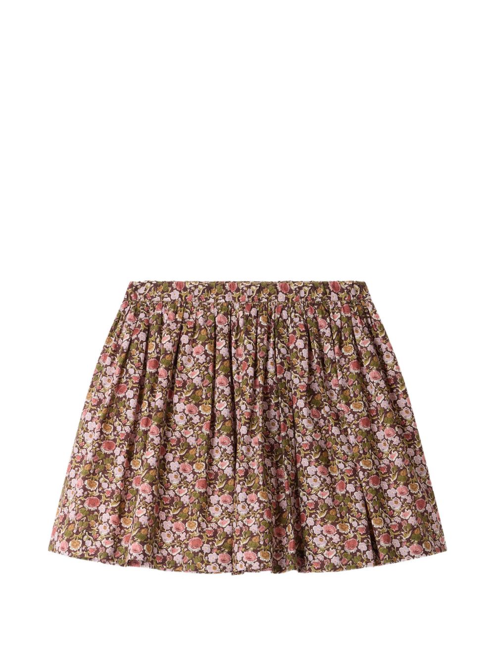 Gonna per bambina Bonpoint Kids marrone con stampa a fiori all-over W06GSKW00052 558A BONPOINT KIDS 