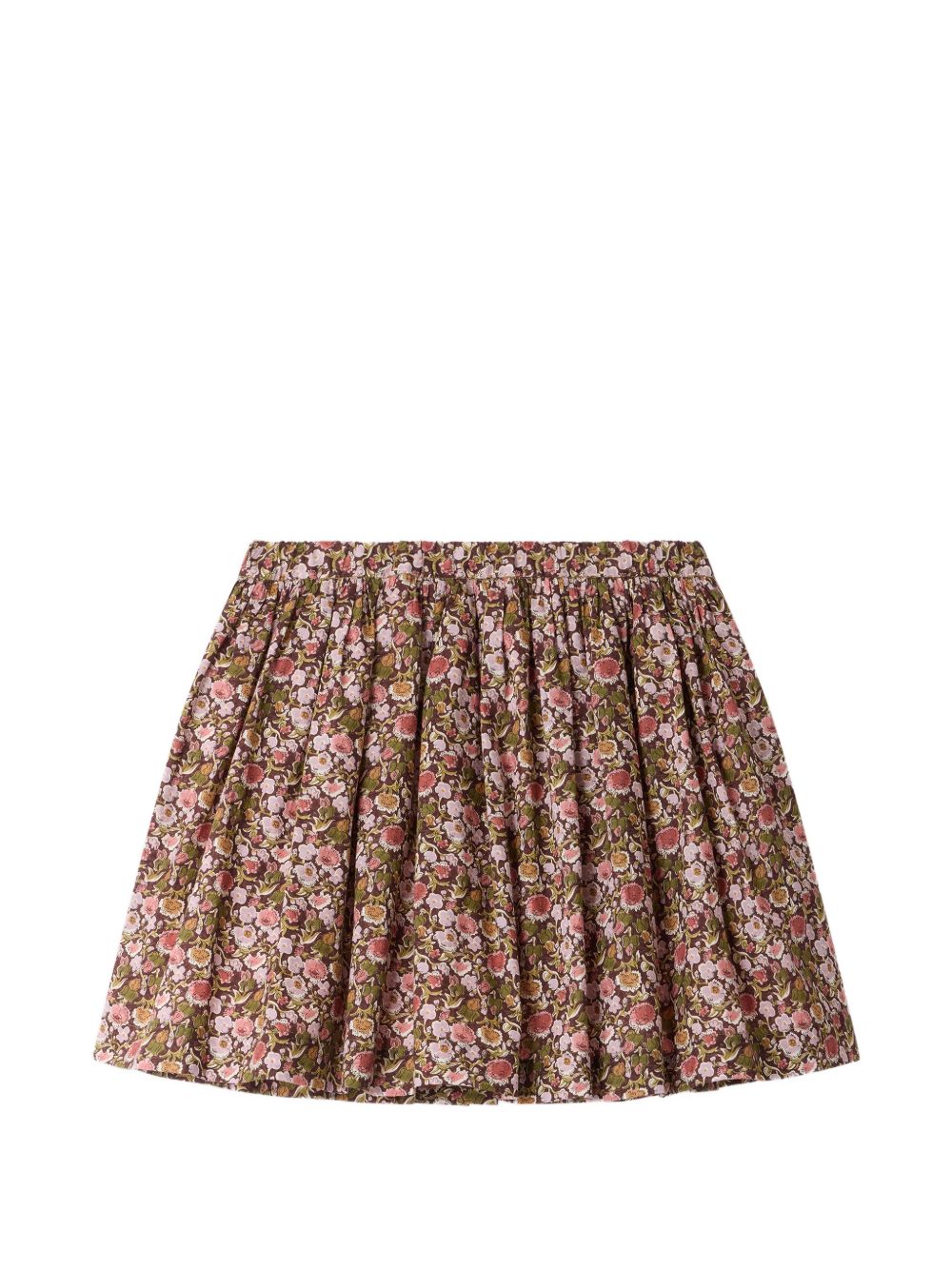 Gonna per bambina Bonpoint Kids marrone con stampa a fiori all-over W06GSKW00052 558A BONPOINT KIDS 