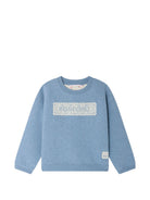 Felpa per bambina Bonpoint azzurra con applicazione sul petto W06GSWK00003 116 BONPOINT KIDS 