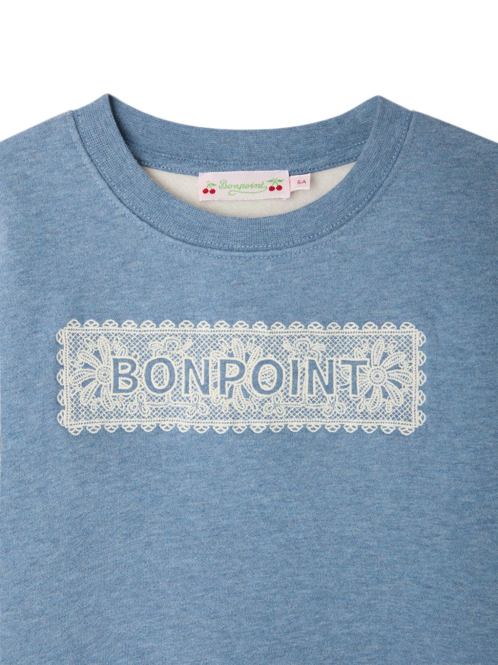 Felpa per bambina Bonpoint azzurra con applicazione sul petto W06GSWK00003 116 BONPOINT KIDS 