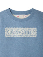 Felpa per bambina Bonpoint azzurra con applicazione sul petto W06GSWK00003 116 BONPOINT KIDS 