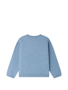 Felpa per bambina Bonpoint azzurra con applicazione sul petto W06GSWK00003 116 BONPOINT KIDS 