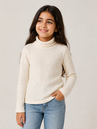 Maglione leggero per bambina Bonpoint Kids beige con dettaglio a trecce W06GTSK00005 003 BONPOINT KIDS 