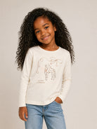 T-shirt per bambina Bonpoint Kids beige con stampa dalmata W06GTSK00010 102 BONPOINT KIDS 