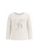 T-shirt per bambina Bonpoint Kids beige con stampa dalmata W06GTSK00010 102 BONPOINT KIDS 