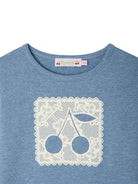 T-shirt per bambina Bonpoint azzurro con decorazione W06GTSK00012 116 BONPOINT KIDS 