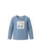 T-shirt per bambina Bonpoint azzurro con decorazione W06GTSK00012 116 BONPOINT KIDS 