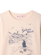 T-shirt per bambina Bonpoint Kids beige con stampa grafica W06GTSK00014 104 BONPOINT KIDS 