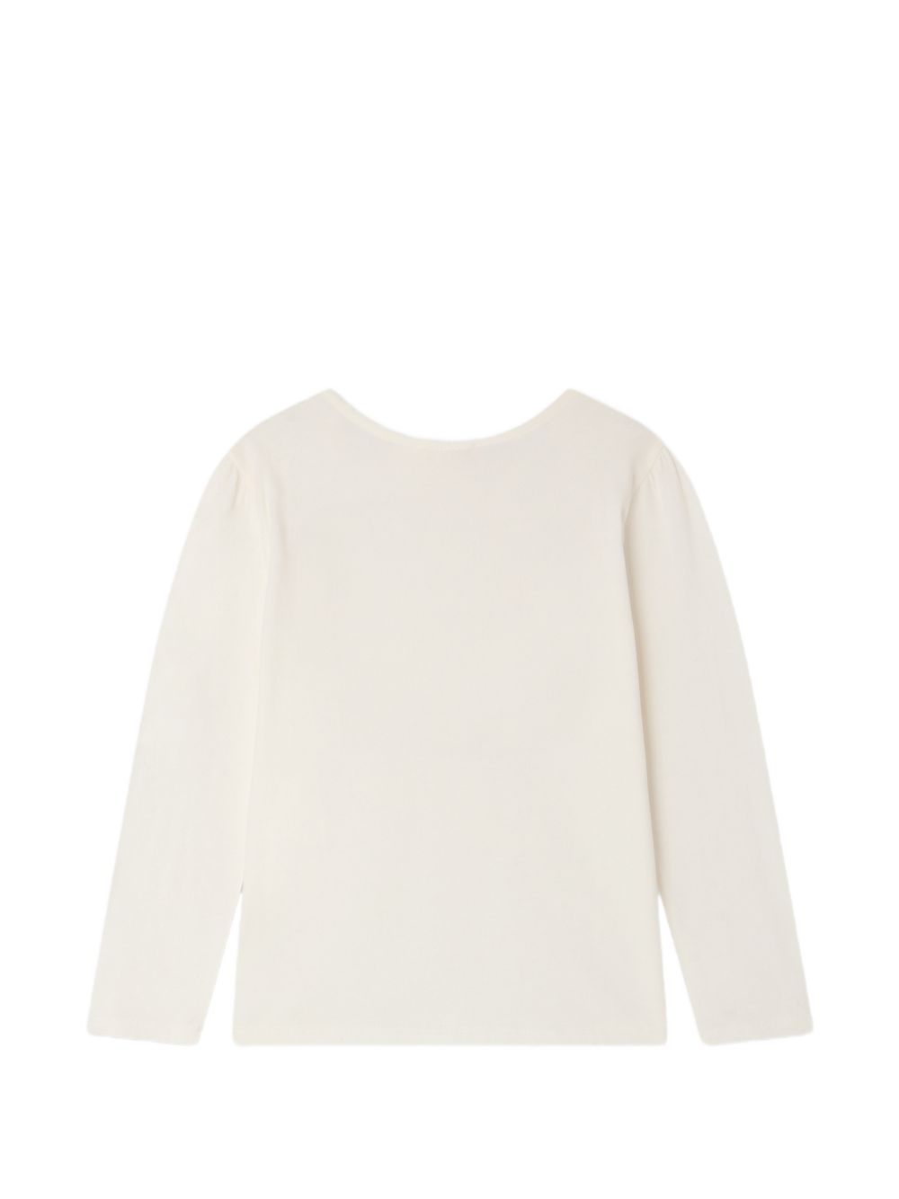 T-shirt per bambina Bonpoint Kids beige con ricamo sul davanti W06GTSK00016 102 BONPOINT KIDS 