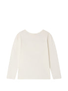 T-shirt per bambina Bonpoint Kids beige con ricamo sul davanti W06GTSK00016 102 BONPOINT KIDS 