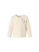 T-shirt per bambina Bonpoint Kids beige con applicazione W06GTSK00022 102 BONPOINT KIDS 